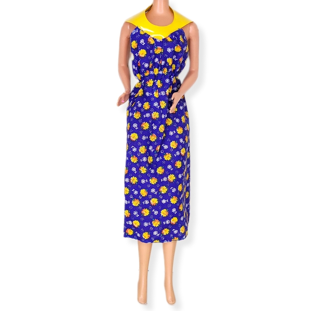 Barbie 1979 Best Buy Fashion Dress Vinyl Halter Collar Floral Mattel Vtg #2768